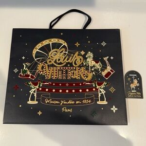 Louis Vuitton Maison Fondée en 1854 Holiday Christmas Paper Shopping Bag Large